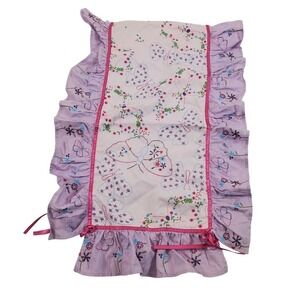 American Girl Butterfly Flower Doll Bed Comforter Purple Embroidered Replacement